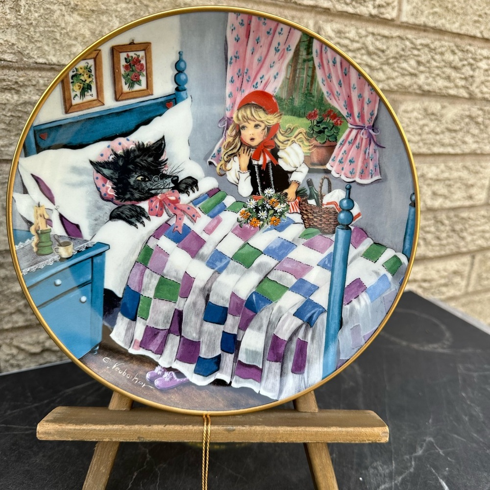 KAISER Classic Fairy Tales Red Riding Hood Collector Plate Gerda Neubacher